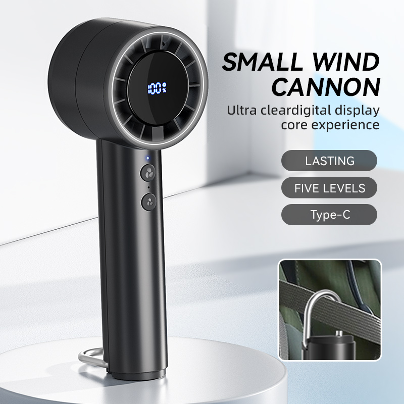 Xiaomi mini Klimatyzator Lodowy Przenośny Akumulatorowy Wentylator z Wyświetlaczem doprowadziło 5 Prędkości Super Chłodzący turbosprężarka Wentylator Podróżny: FIOLETOWY