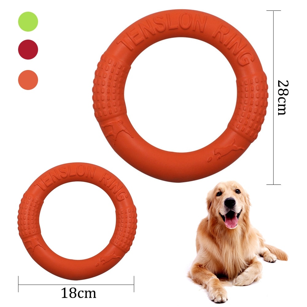 S/L Huisdier Interactieve Bijtvast Speelgoed Voor Hond Puppy Kat Vliegende Schijven Eva Hond Training Ring puller