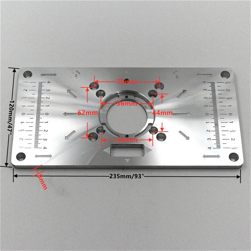 Multifunctionele aluminium router freestafel inzetplaat trimmer graveermachine houtbewerking bankgereedschap