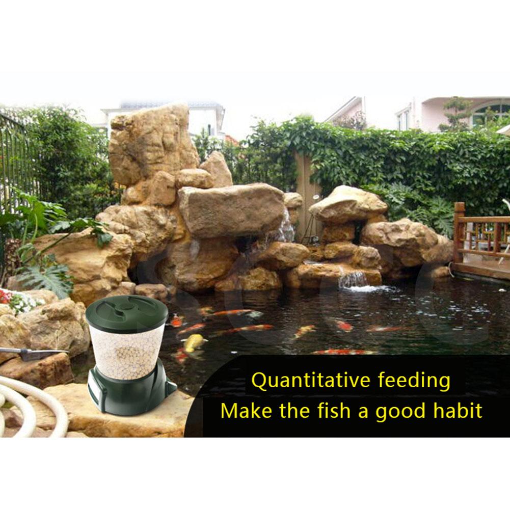 Automatische Teich Fisch Zubringer Fischfutter Spe... Grandado