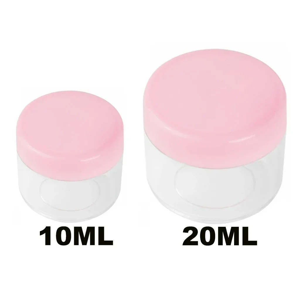 1pcs Cosmetic Packaging Round Box 10/20g Gram Face Cream Box Sample Empty Container Small Refillable Bottles Plastic Travel Pot: light yellow / Other