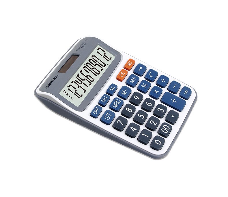 Desktop Office Calculator Os-2m Solar Dual Power Supply Listing 12-digit Display Plastic Calculator