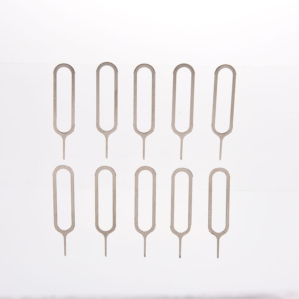 10 unids/set de tarjeta Sim, bandeja de extracción, Pin de expulsión, herramienta clave, aguja de acero inoxidable para huawei, para iPhone, iPad, Samsung