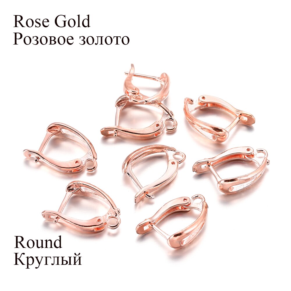 6-12Pcs/lot Brass French Earrings Hooks Clips Lever Back Open Loop Clasps For Diy Jewelry Making Findings Supplies Accessories