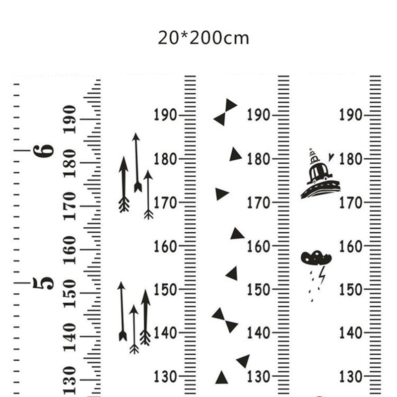 Baby Child Kids Height Ruler Growth Chart Measure Wall Sticker Height Measure Decals Kids Rooms Decor INS Baby Photography Props
