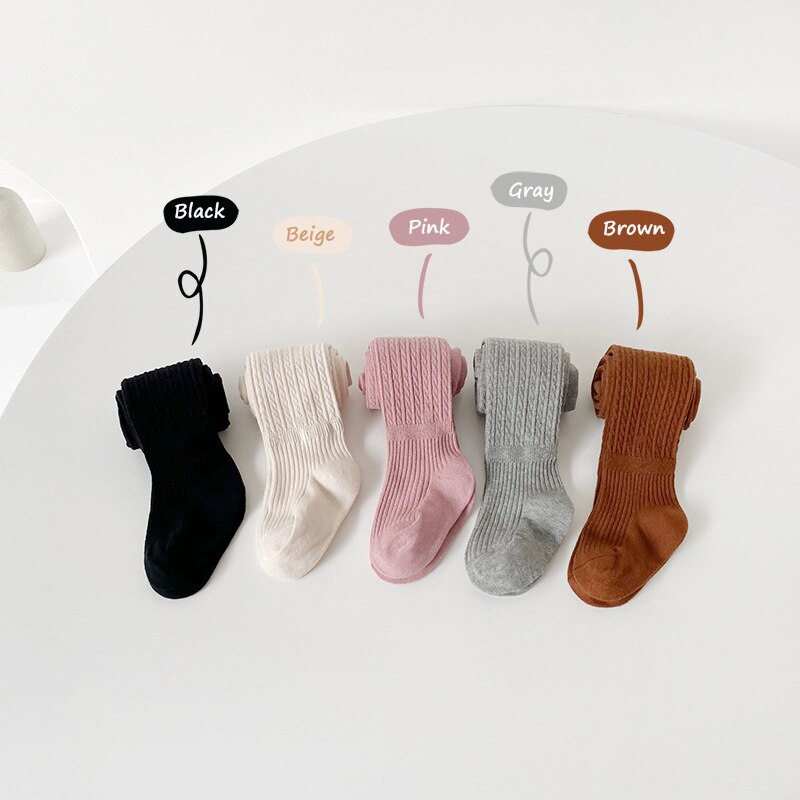 Kinder Strumpfhosen Socken Grils Baumwolle Winter Warme Rippen Leggings Kinder Feste Farbe Prinzessin Hosen Kleinkind Baby Kleid Zubehör