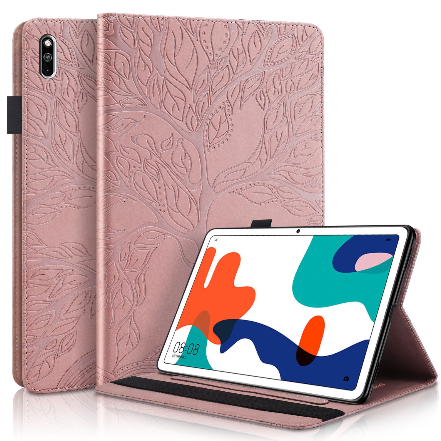Luxury Tablet Cover for Huawei Matepad 10.4 Case BAH3-W09 BAH3-AL00 Leather Shell Stand Fold Skin for Huawei Matepad 10 4 Cover: Rose Gold