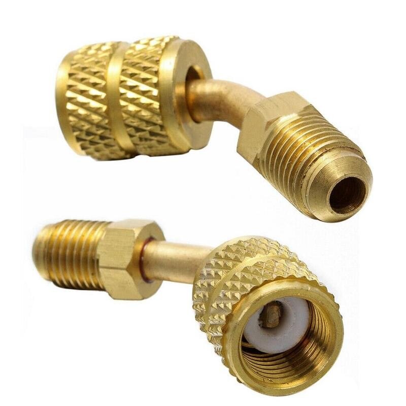 Für R410A Klimaanlage Adapter Auto Klimaanlage Ventile Ventil Adapter Schlauch Koppler Schnell Ladung Stecker H1C8
