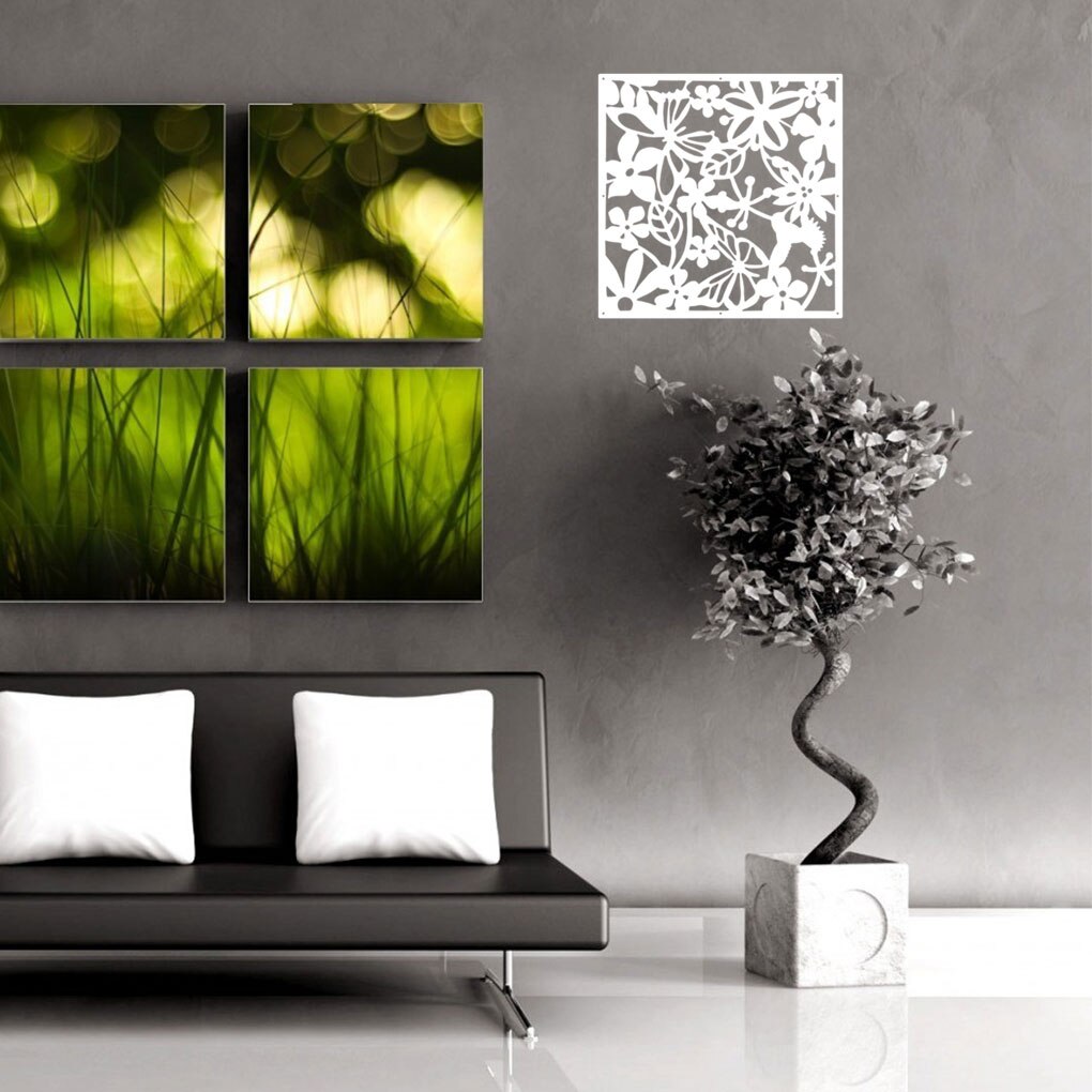 1PC Flower Hanging Screen Curtain PP Hanging Living Room Divider Partition Wall Home Decor Hanging Screen Room Divide Board