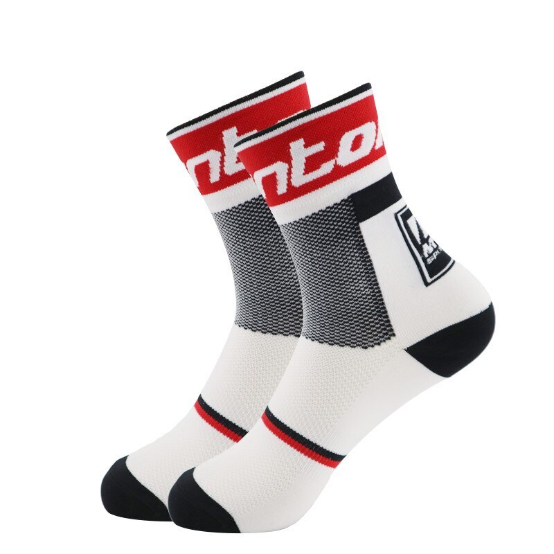 Calcetines deportivos profesionales para ciclismo , cómodos, para bicicleta de montaña o de carretera: white