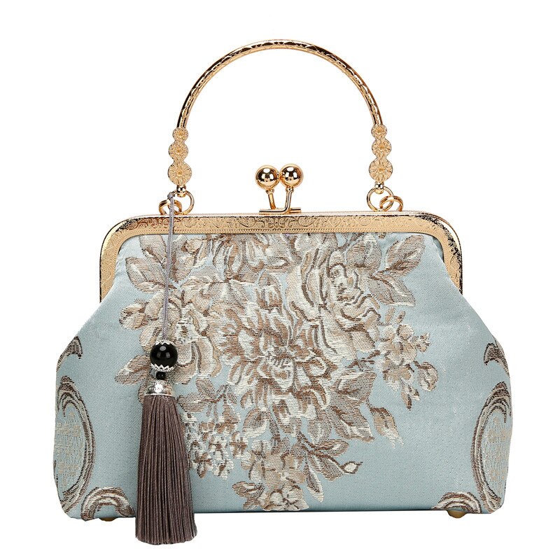 Sac à main à chaîne pour femmes, sacoche à bandoulière, Vintage, à fleurs, à la , automne