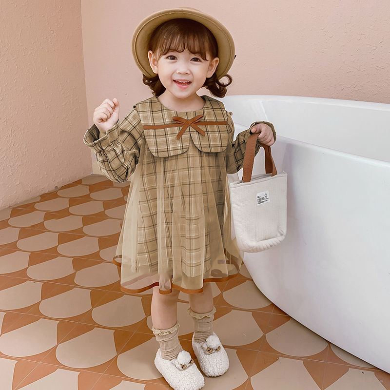 Vestito da bambina per neonato vestito da principessa per bambini invernale vestito da bambina a maniche lunghe Pullover + vestito con borsa a forma di orso vestito per bambini