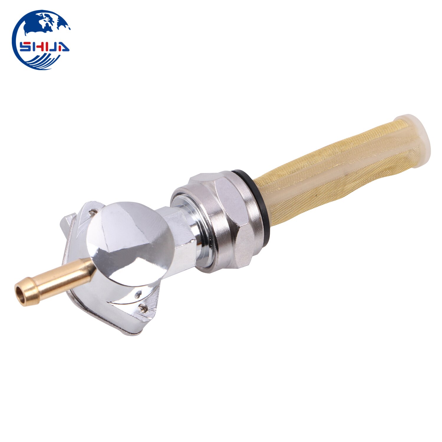 1x Fuel Switch Valve Petcock Straight Oulet For Harley Big Twin Sportster With (22mm) 13/16" Threads 1975-Up