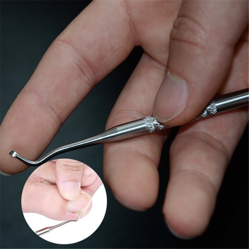 1 ud., elevador de uñas de dedo del pie encarnado, herramienta de corrección de archivos, herramienta de pedicura de doble extremo, herramienta de cuidado de las uñas del pie