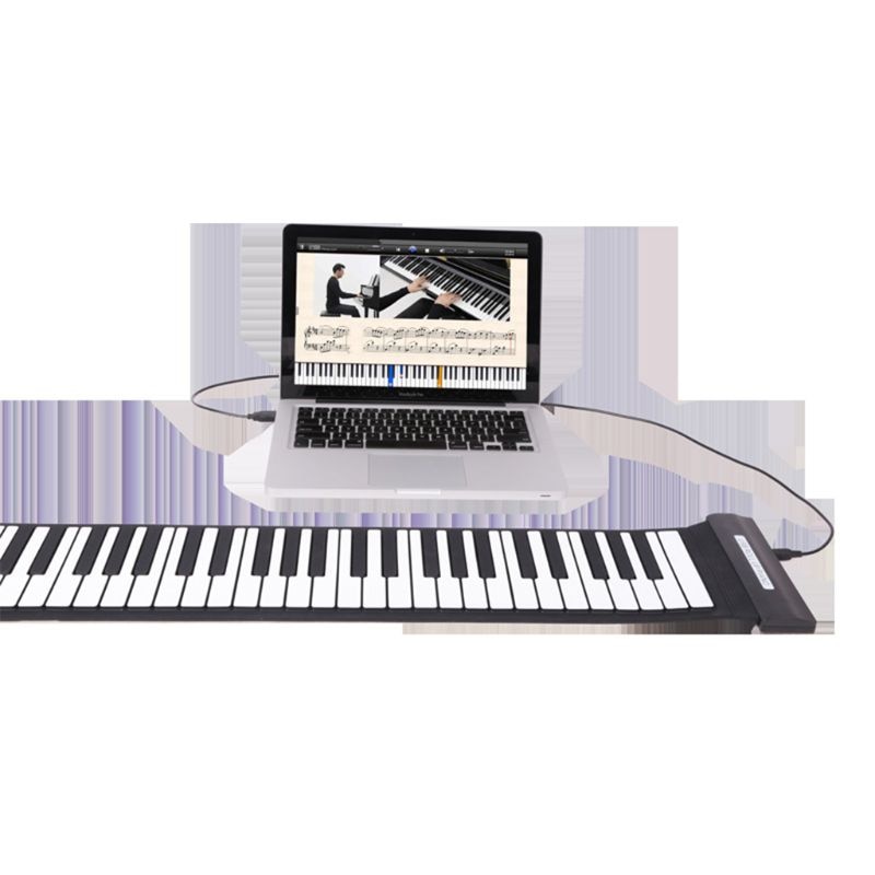 Flexibele 88 toetsen usb flexibele oprolbare oprolbare elektronische piano toetsenbord