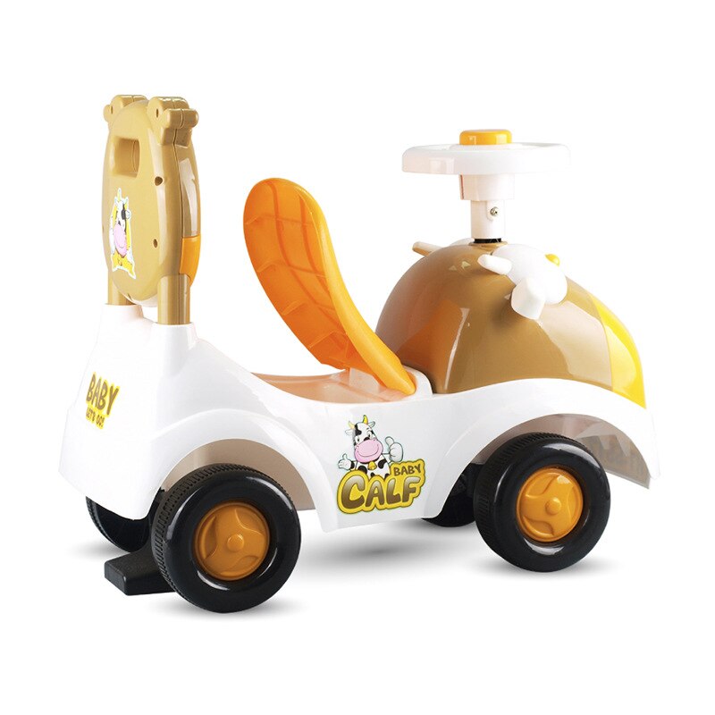 Infants Baby swing car with Music Steering Wheel Bobby Car Baby Four Wheel Glide Toy Baby Walker