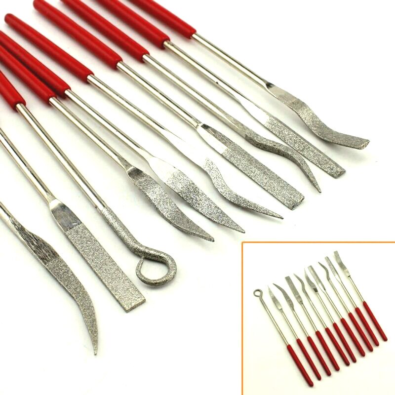 10 Stuks/set Diamant Coating Bestand Mechanische Horloge Sieraden File Tool Set