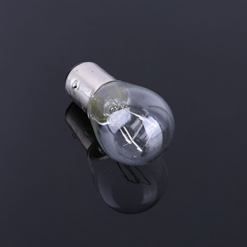 2pcs P21/5W S25 12V21/5 BAY15D Car Clear Glass Lamp Brake Tail Bulb Halogen Lamp 1XCF