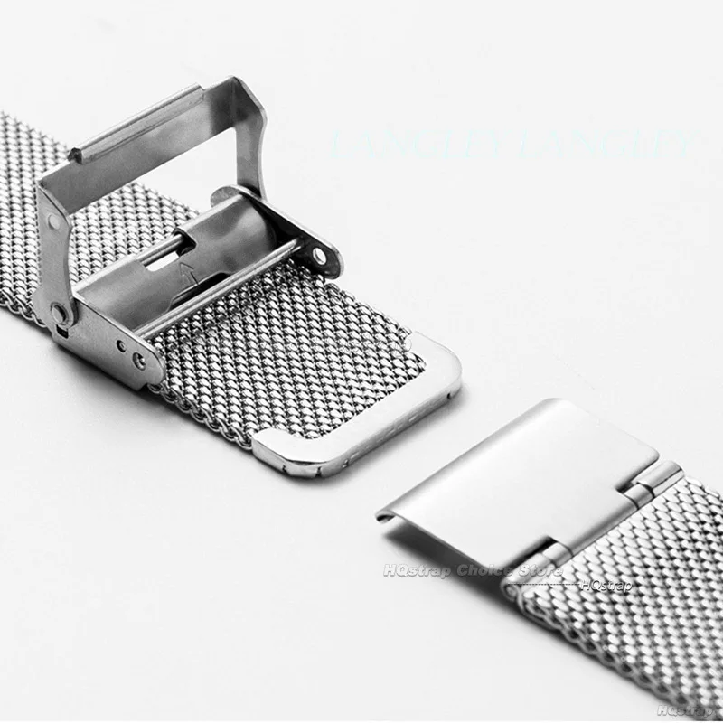 Bracelet milanais à dégagement rapide, 18mm 20mm 22mm 12mm 14mm 16mm 17mm 19mm 21mm 24mm, Bracelet universel en maille 0.6 en acier inoxydable
