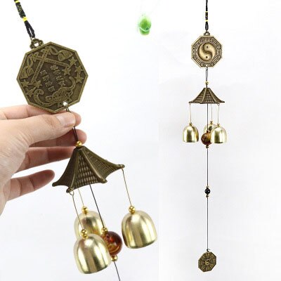 Stongwell traditionell kinesisk legering brons vindspel handgjorda hantverk hem dörr hänge väggdekoration fengshui ornament: 20