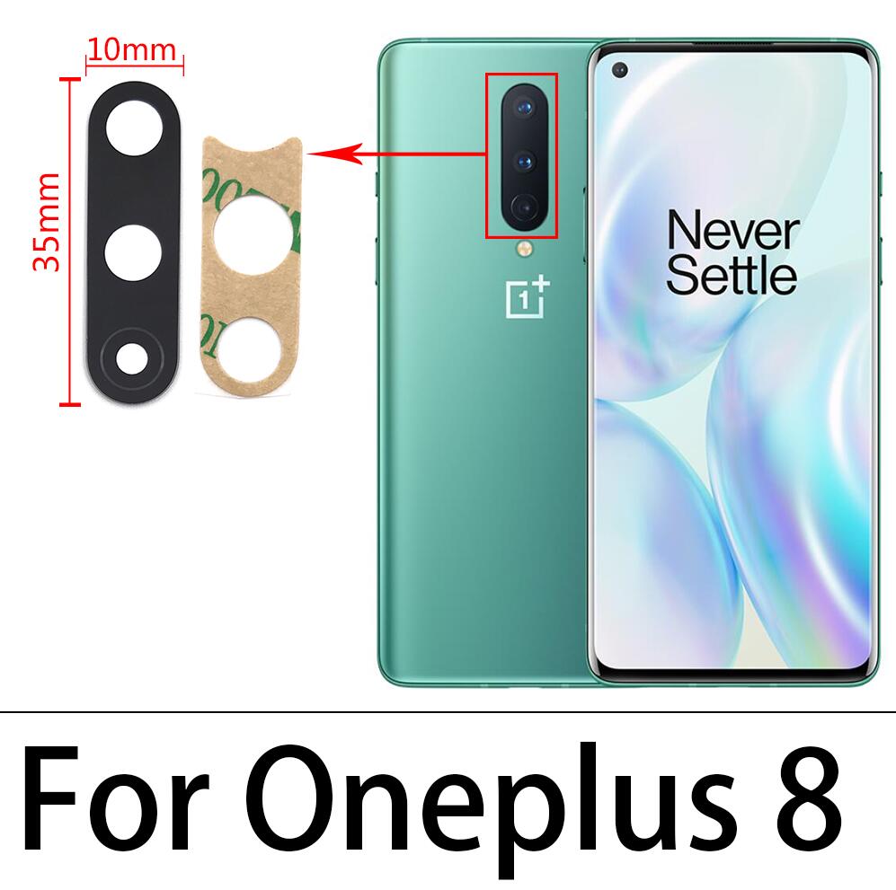 Glass Lens With Glue Sticker For Oneplus 5 5T 6 6T 7 7T 8 8T Pro Nord 9 Pro Nord 100 Camera Glass Lens With Repair Parts