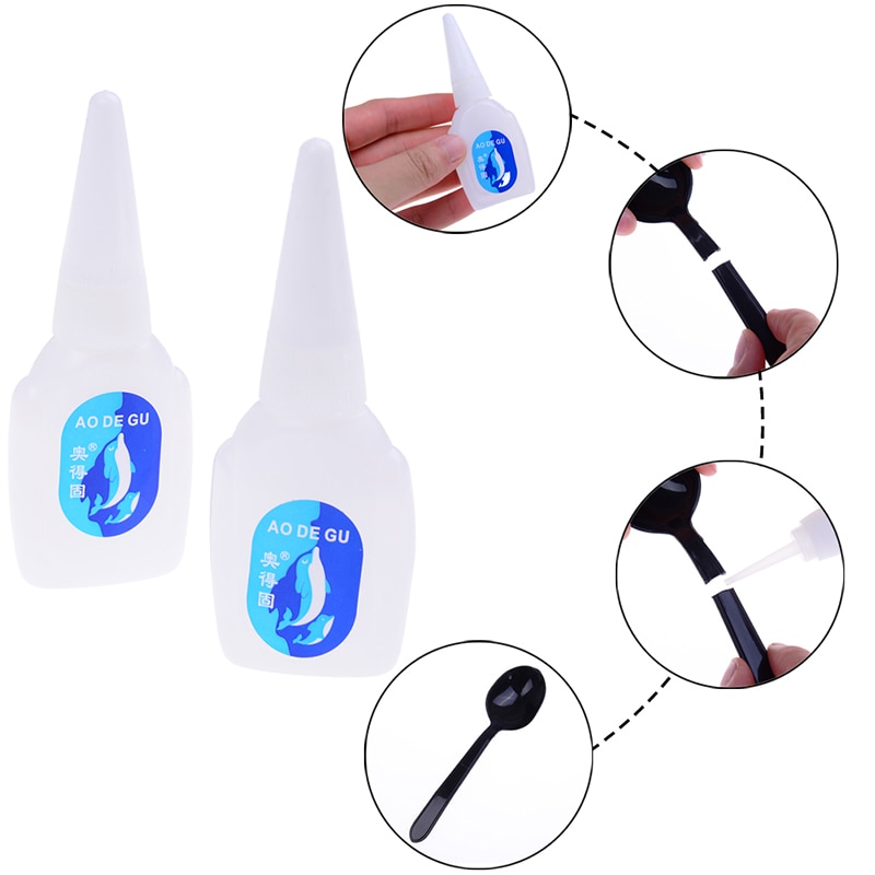 20g Instant sneldrogende Cyanoacrylate Adhesive Sterke Bond Leer Rubber Metaal Glas Kantoorbenodigdheden 502 Super Vloeibare Lijm