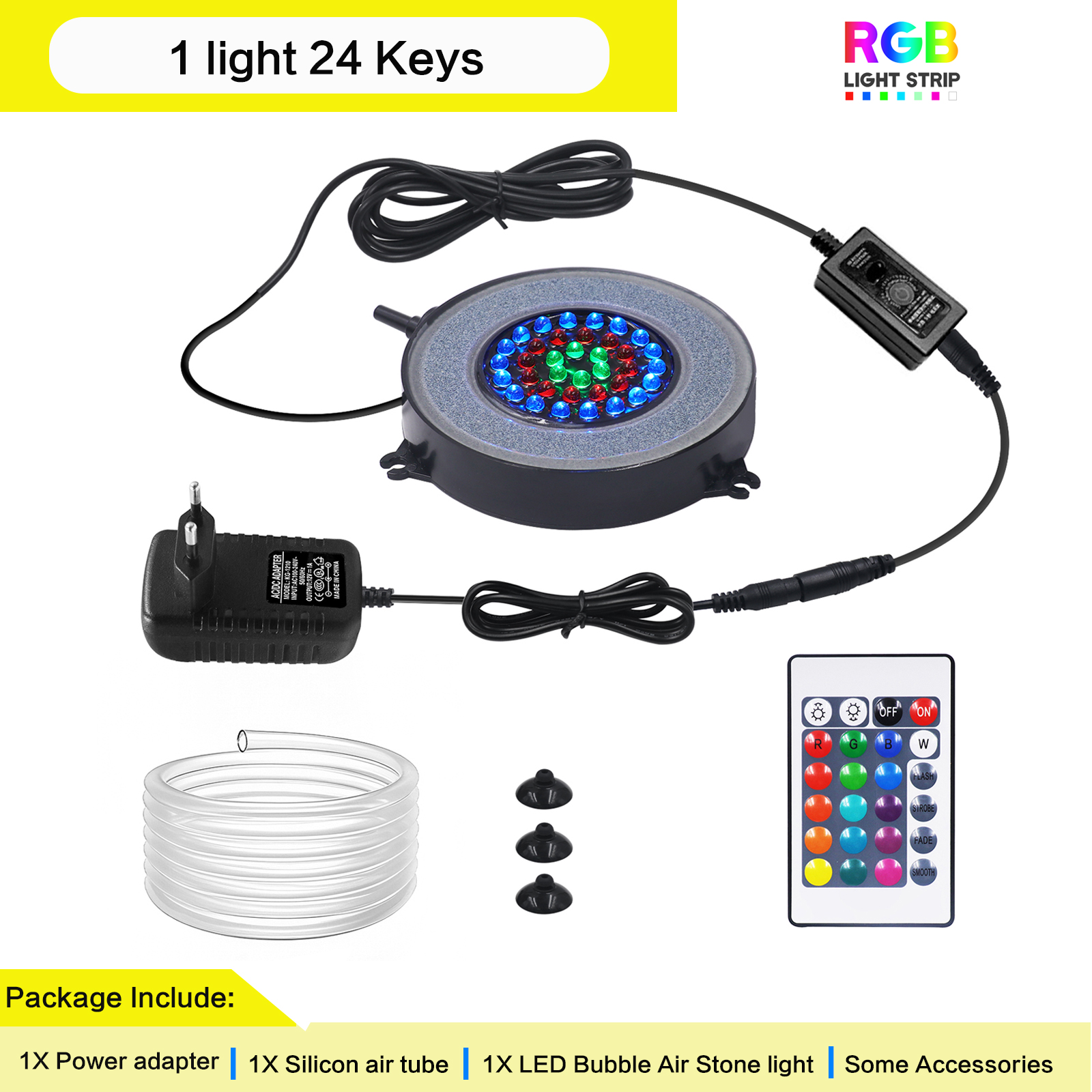 Onderwater Aquarium Licht Kleur Veranderend IP68 Waterdicht 36 LED Luchtlicht Aquarium Luchtbel Lamp Maken Zuurstof voor Aquarium