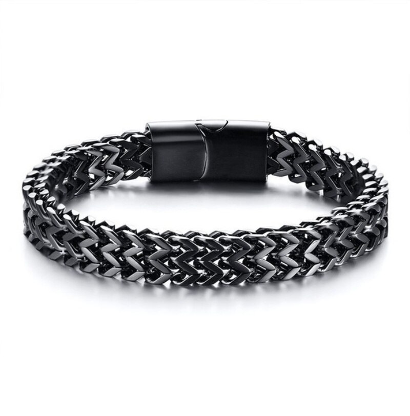 Metal Braided Bracelet Bangle Men Hip Hop Party Rock Jewelry