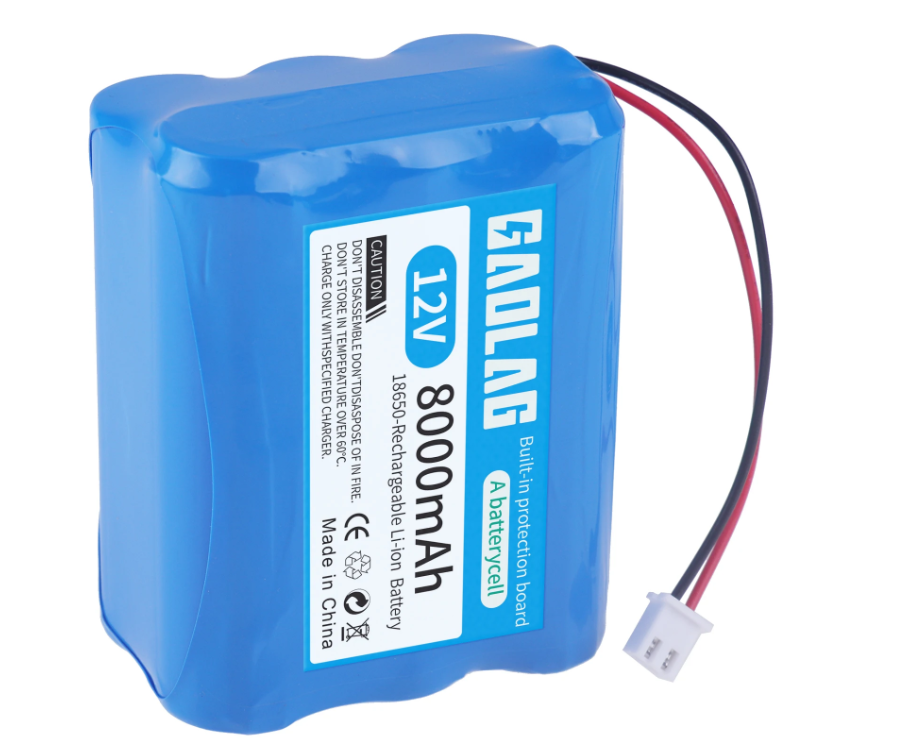 3,7 V 7,4 V 11,1 V 12V 18650 12000mAh con cables batería recargable de iones de litio con PCB para altavoz Bluetooth faros solares: Verde claro