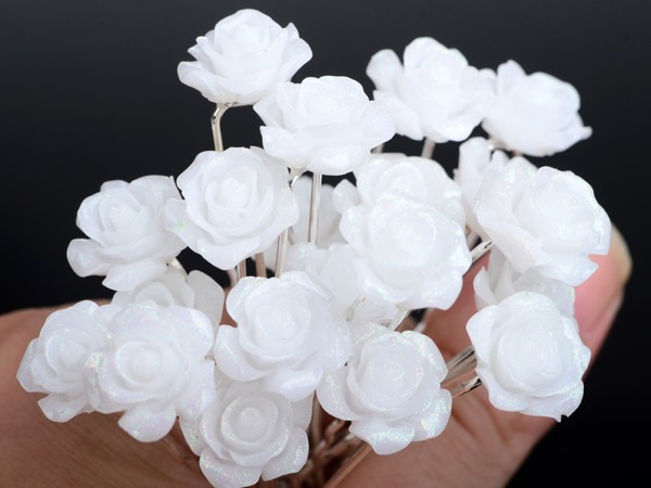 20/40 pièces de mariage mariée épingle à cheveux cristal fausse perle fleur brillant épingles à cheveux pinces à cheveux femmes bijoux Lots: JH03002 20pcs