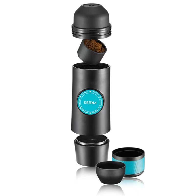 Mini cafetera portátil de 80ml para el hogar, máquina de café de mano para viaje en coche, Camping, senderismo y oficina