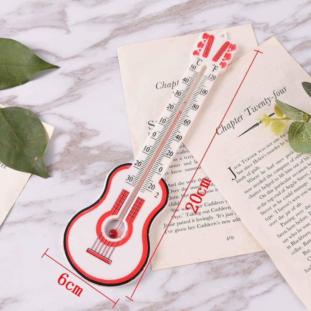 Outdoor Guitar Shape Window Wall Thermometer Temperature Indoor Office Garden Home Thermometer Wall Greenhouse