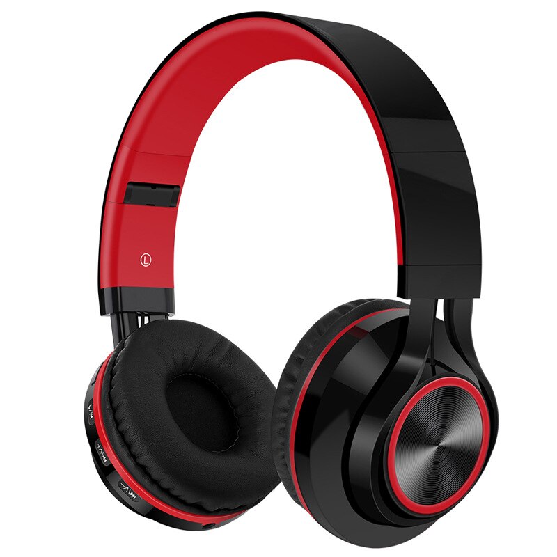 Geschikt Voor Apple Headset Draadloze Bluetooth Headset Subwoofer Mobiele Telefoon Plug-In Headset Oortelefoons: Black red
