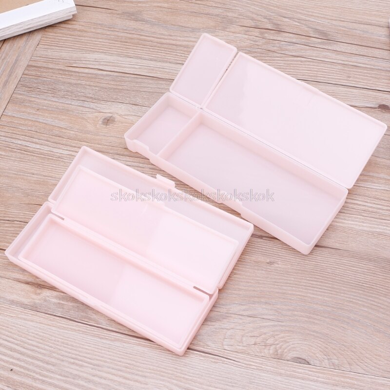 Boîte de rangement transparente PP stylo, boîte de rangement pour enfants fournitures scolaires de bureau matériaux muji style Au13 19