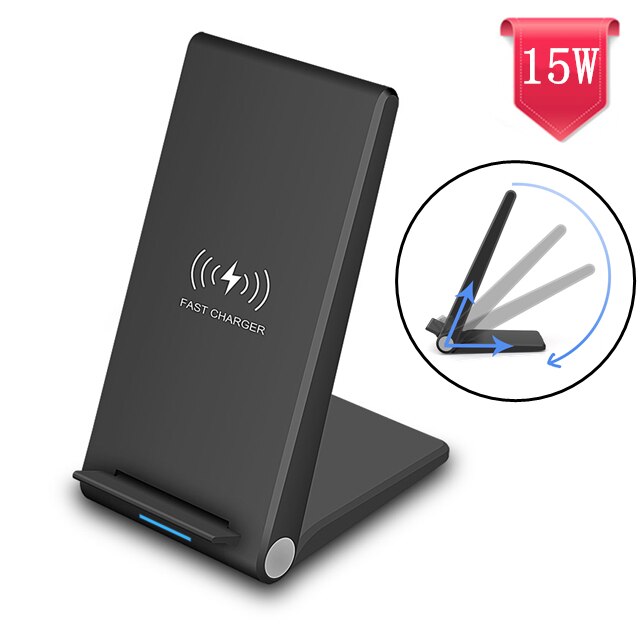 15W 10W Faltbare Schnelle Qi Drahtlose Ladestation Für iPhone 12 11 XS Max XR X 8 Plus für Samsung S21 S20 Hinweis 20 10 Xiaomi Mi 11: Foldable Stil A