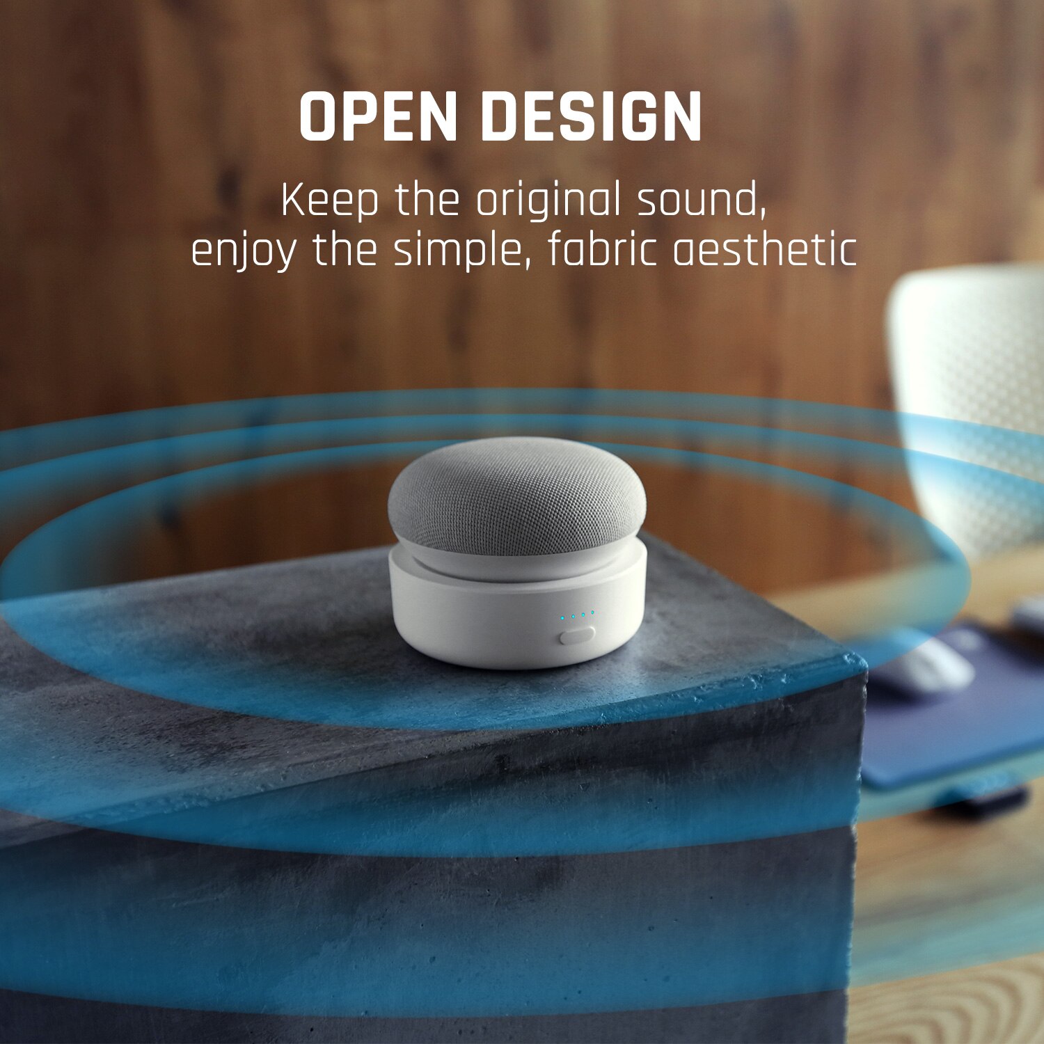 GGMM N2 Battery Base Adapt to Google Nest Mini 2nd Generation Google Portable Assistance Smart Speaker Google Nest Mini