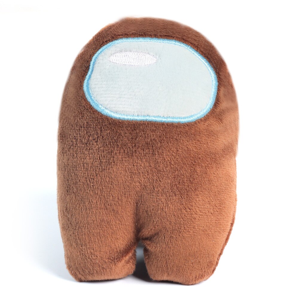 10Cm Mooie Onder Ons Pluche Speelgoed Zachte Effen Kleur Creatieve Reliver Stress Speelgoed Grappige Leuke Plushie Game Pop Kids: Brown