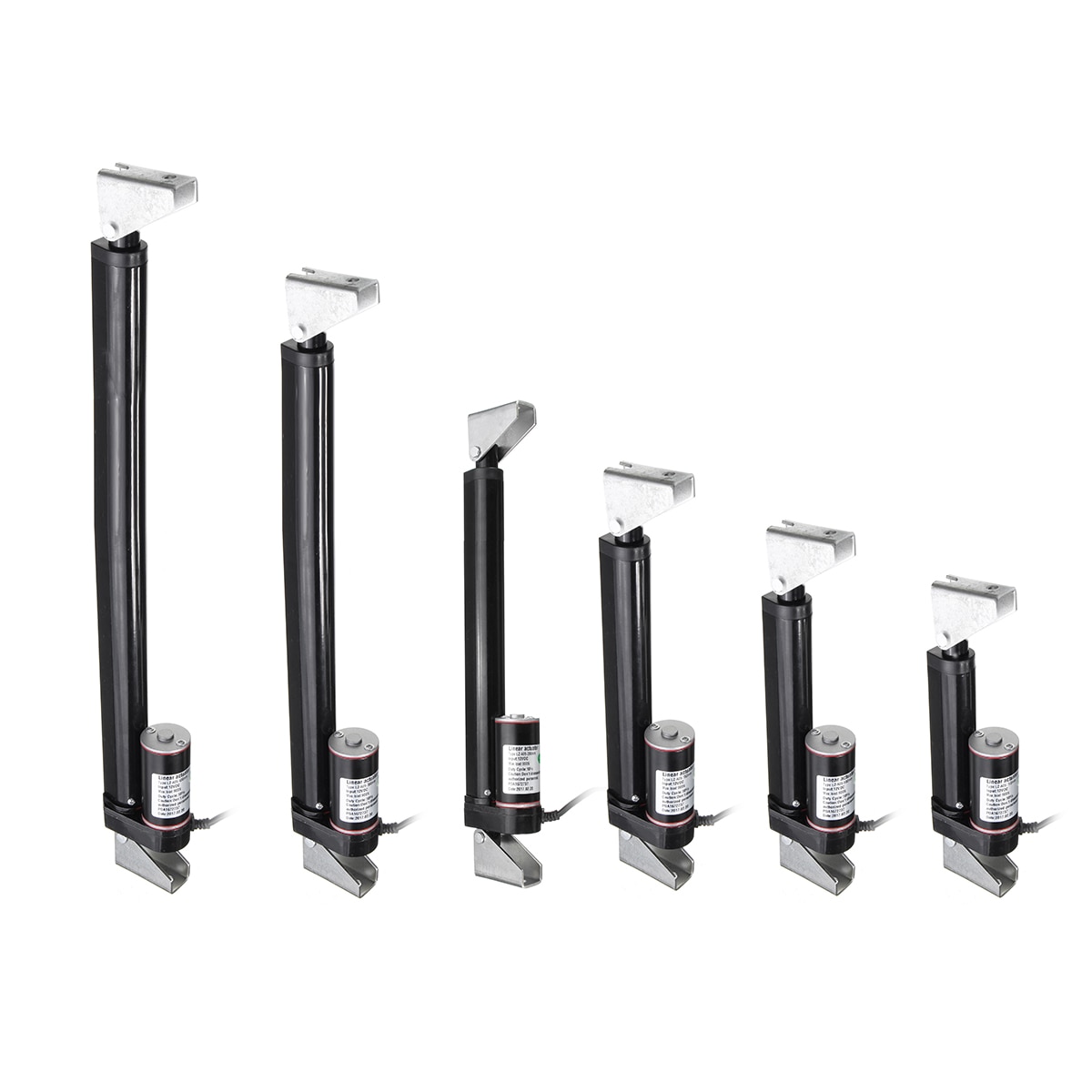 2-16 Inch 900N 225Lbs Black Linear Actuator Stroke Max Lift Output 12V DC 7-10mm/s Electric Linear Actuator Motion Controller