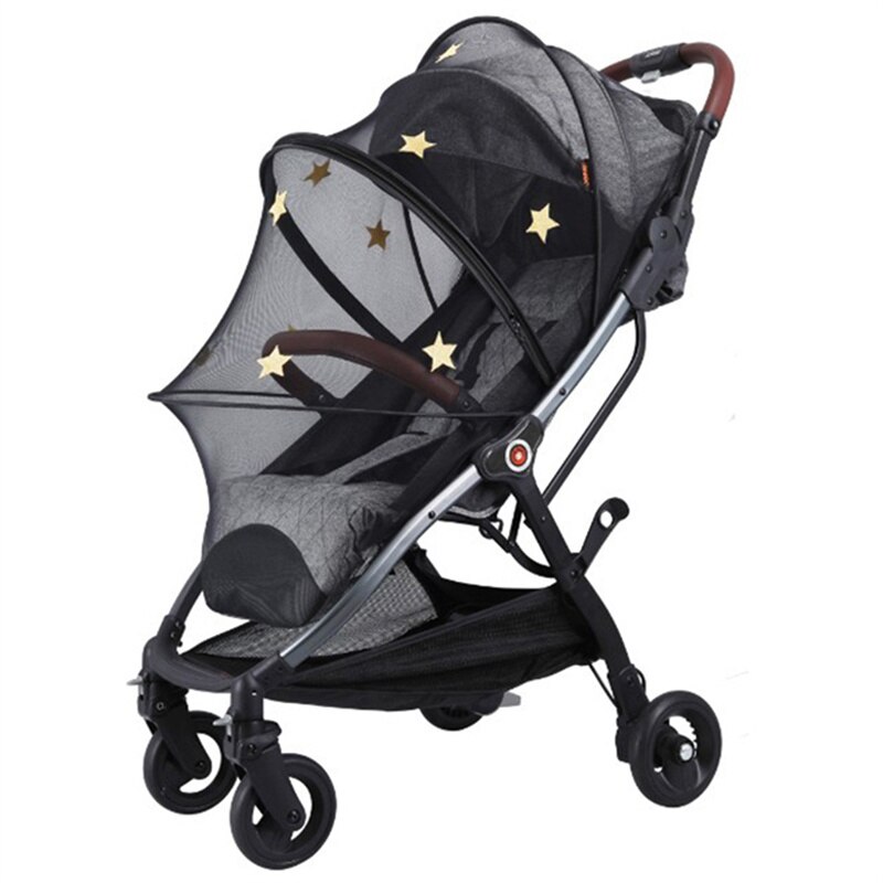 Orzbow Babybedje Klamboe Kinderen Veiligheid Kinderwagen Anti-Bug Saldering Infant Lichtgewicht Bescherming Mesh Wandelwagen Accessoires: A2820-Black Star