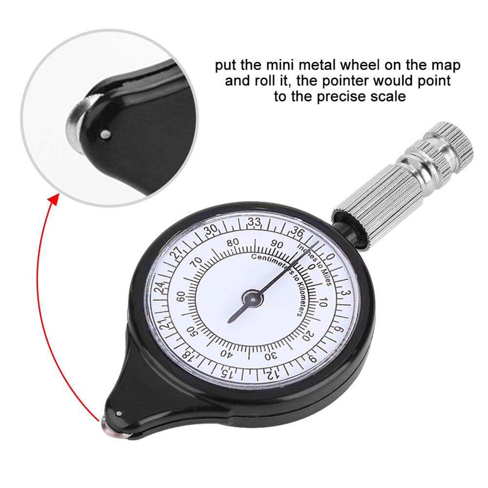 Mini Surveying and Mapping Tool, Metal Wheel, Outdoor Map Measuring Distance Calculator, Outdoor Practical Gadgets