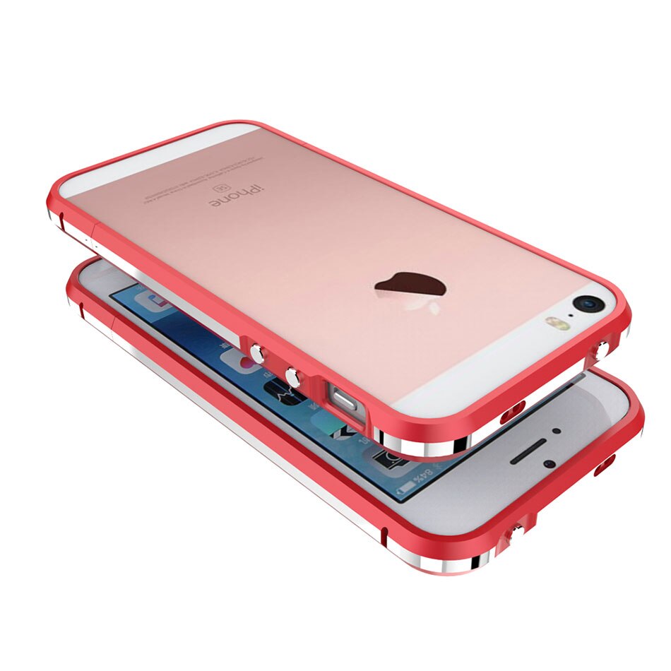 Étui de luxe pour iPhone 5s 5 aluminium pare-chocs antichoc armure housse pour iPhone SE
