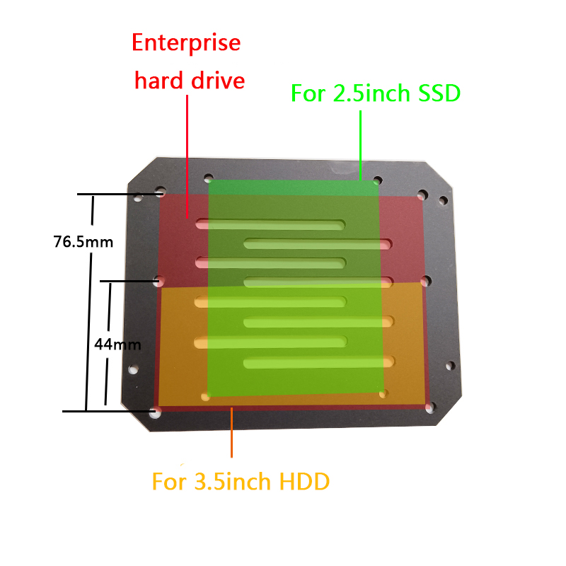 Chassis Unternehmen festplattenstapelhalterung 3.5 mechanische hdds 2.5 fest-Zustand ssds Gestell unbegrenzt
