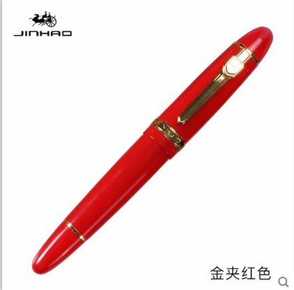 JINHAO 159 18KGP 0.7mm MEDIUM BROAD NIB FOUNTAIN PEN free with a black pen pouch 8 COLORS FOR CHOOSE metal ink pen: C