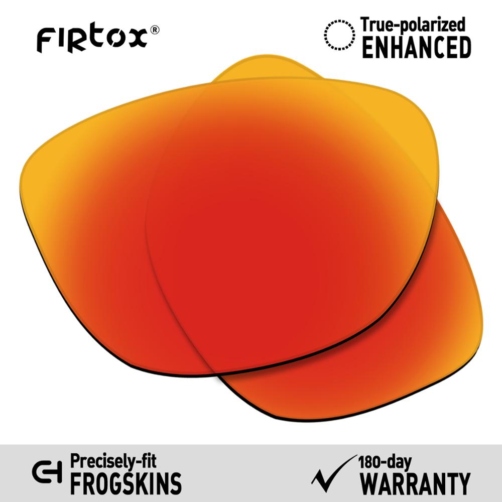 Firtox true  uv400 polariserade linser ersättning för-oakley frogskins  oo9013 solglasögon (endast kompatibel lins) - flera färger: Rödpolariserad