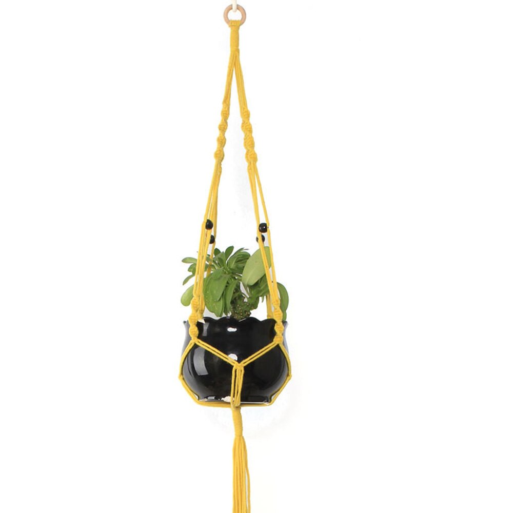 Offres spéciales à la main macramé plante cintre fleur/pot cintre pour décoration murale jardin maison décorative panier de fleurs: N