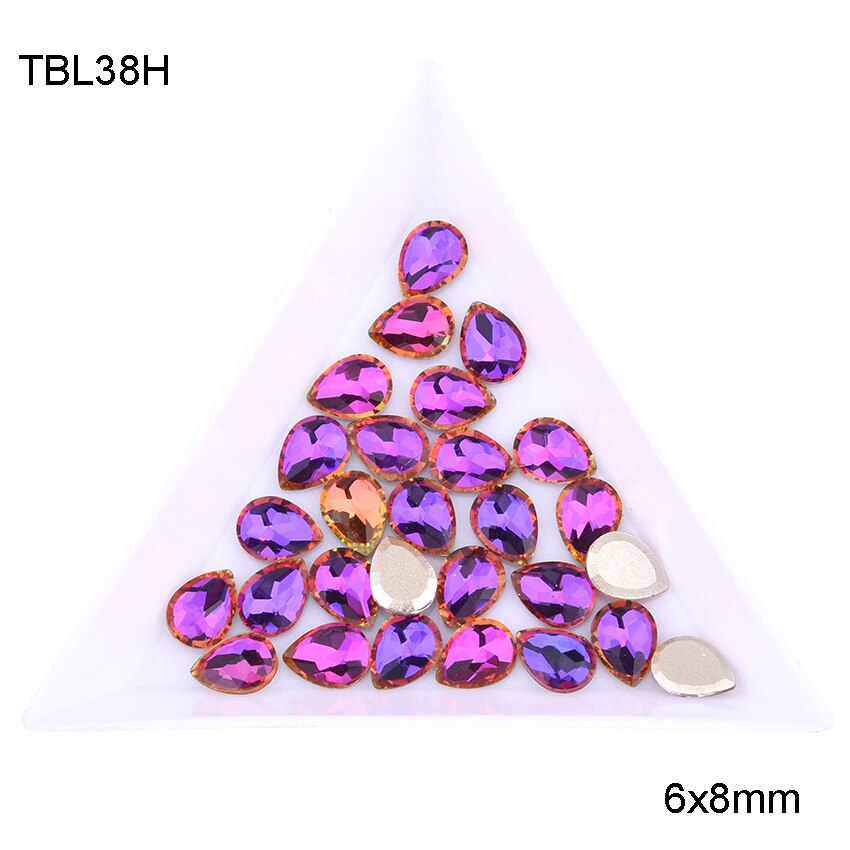 10 pcs nail kristallen stenen plaksteen ab steentjes 3d nail gems voor nail art decoraties arriveert levert TBL38: TBL38H