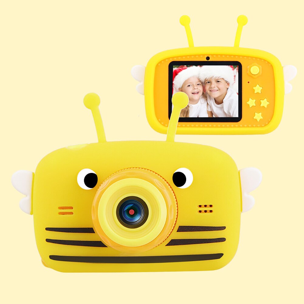 Children Mini Camera Full HD 1080P Digital Video Photo Camera 2 Inch Screen Display Kid Game Study Camera Best Birthday: yellow