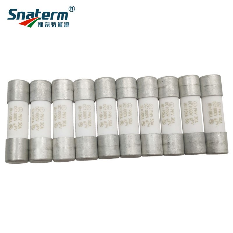 1 pieces lot DC Fuse Link 10A 15A 20A 30A 1000V DC Fusible 10x38mm PV Solar PV Fuse for System Protection