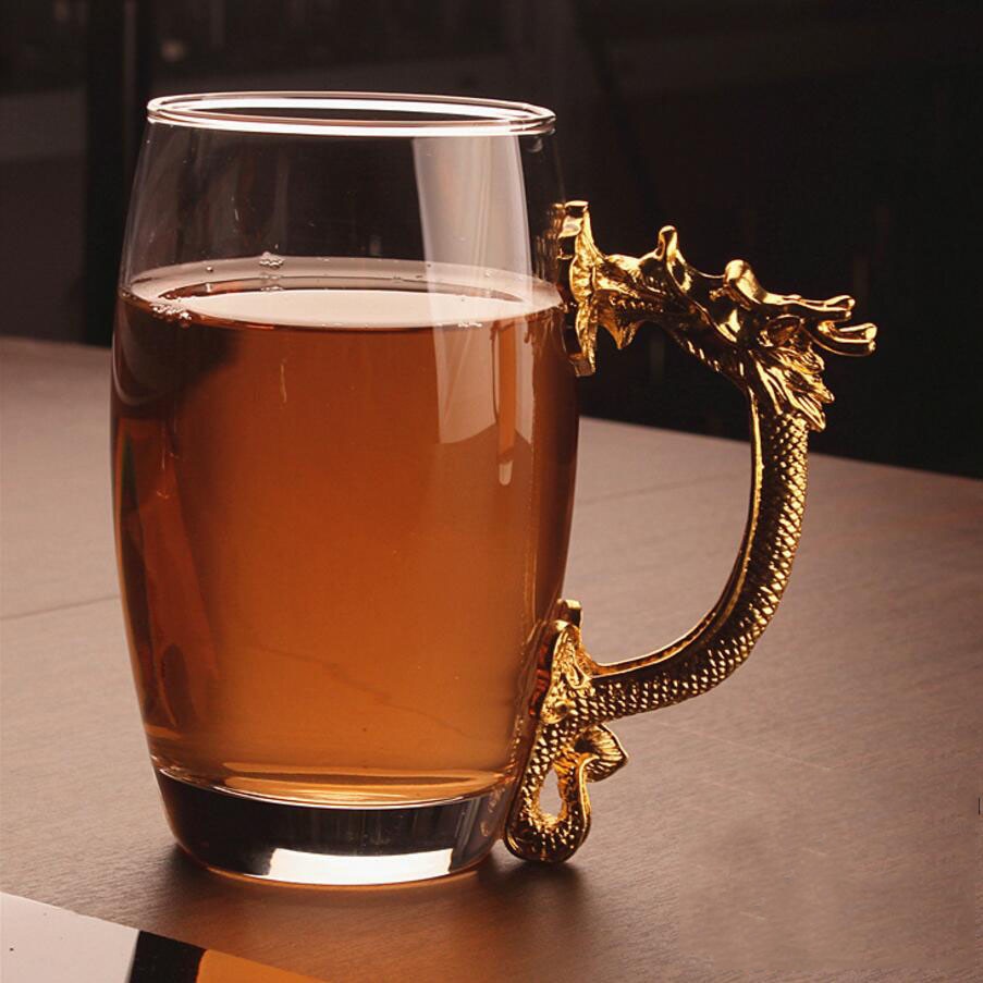 Metal tap water green tea cup watercup wine goblet .