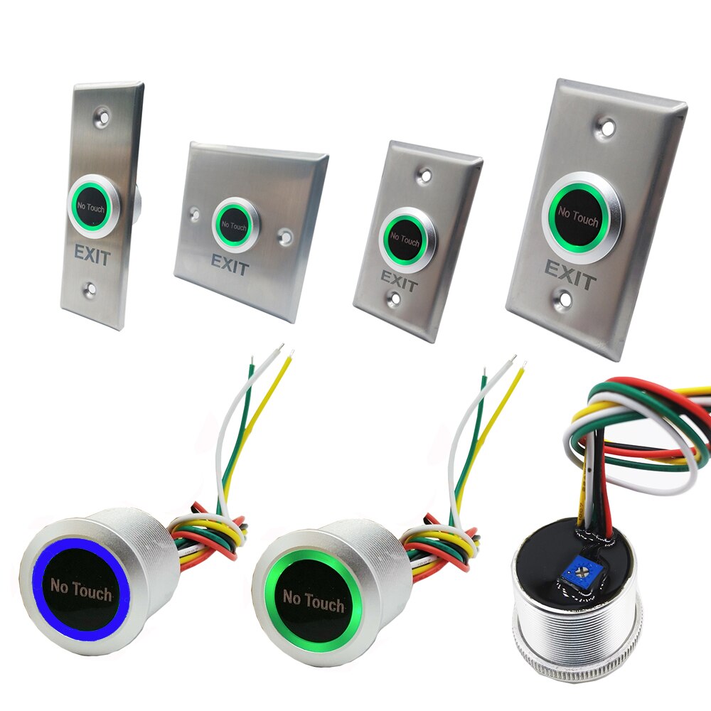 DC12V 24V IP68 Waterproof Time Delay Contactless No Touch Infrared Lock Exit Button Door Release Switch